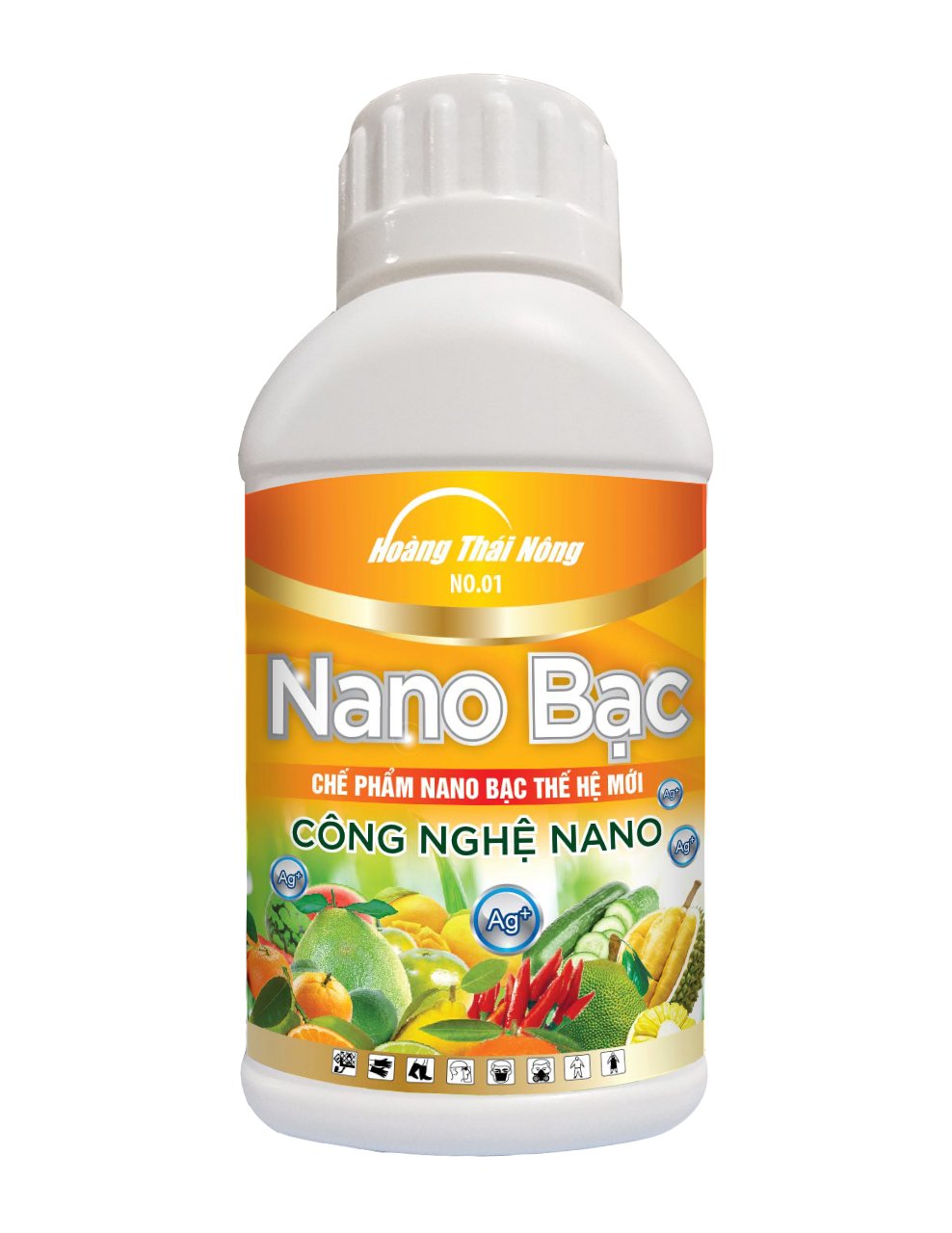 NANO BẠC 500ml - Chai 3 cạnh - Phòng trị nấm bệnh và vi khuẩn